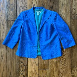 Coldwater Creek Blue Patterned Blazer